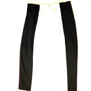 Pre-owned Worthington Pleated Pencil Cut Colorblock White-Black S2 Women's Skirt